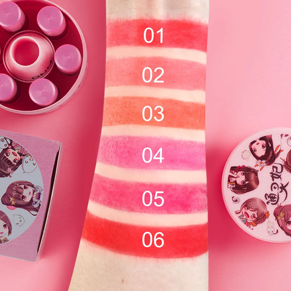 6Pcs Bright Vivid Color Lip Tint With Vibrant, Moisturizing, Long-wear, Non-sticky, Lightweight Lip Stains Tumbler Magnetic Levitation Decompression Rouge Lip Gloss Girls Women Gift Set