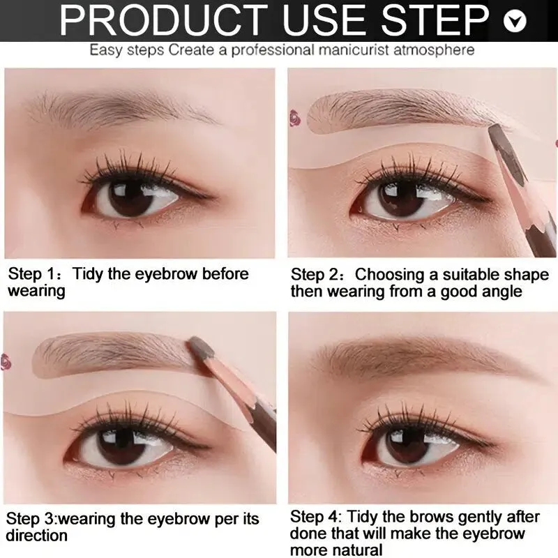 6Pcs Eyebrow Stencil Grooming/Shaping Template Makeup Tool | Superior Quality And Creative