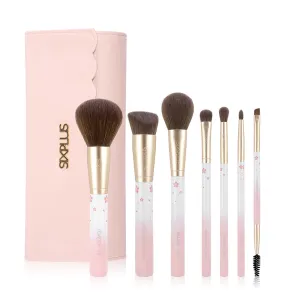 7pcs cherry blossom gradient makeup brush set