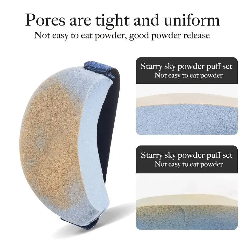 7PCS Powder Puff Face Triangle | Soft Setting Powder Puff | Diversified Colorful Teardrop Round Design Double-sided Use Powder Puffs