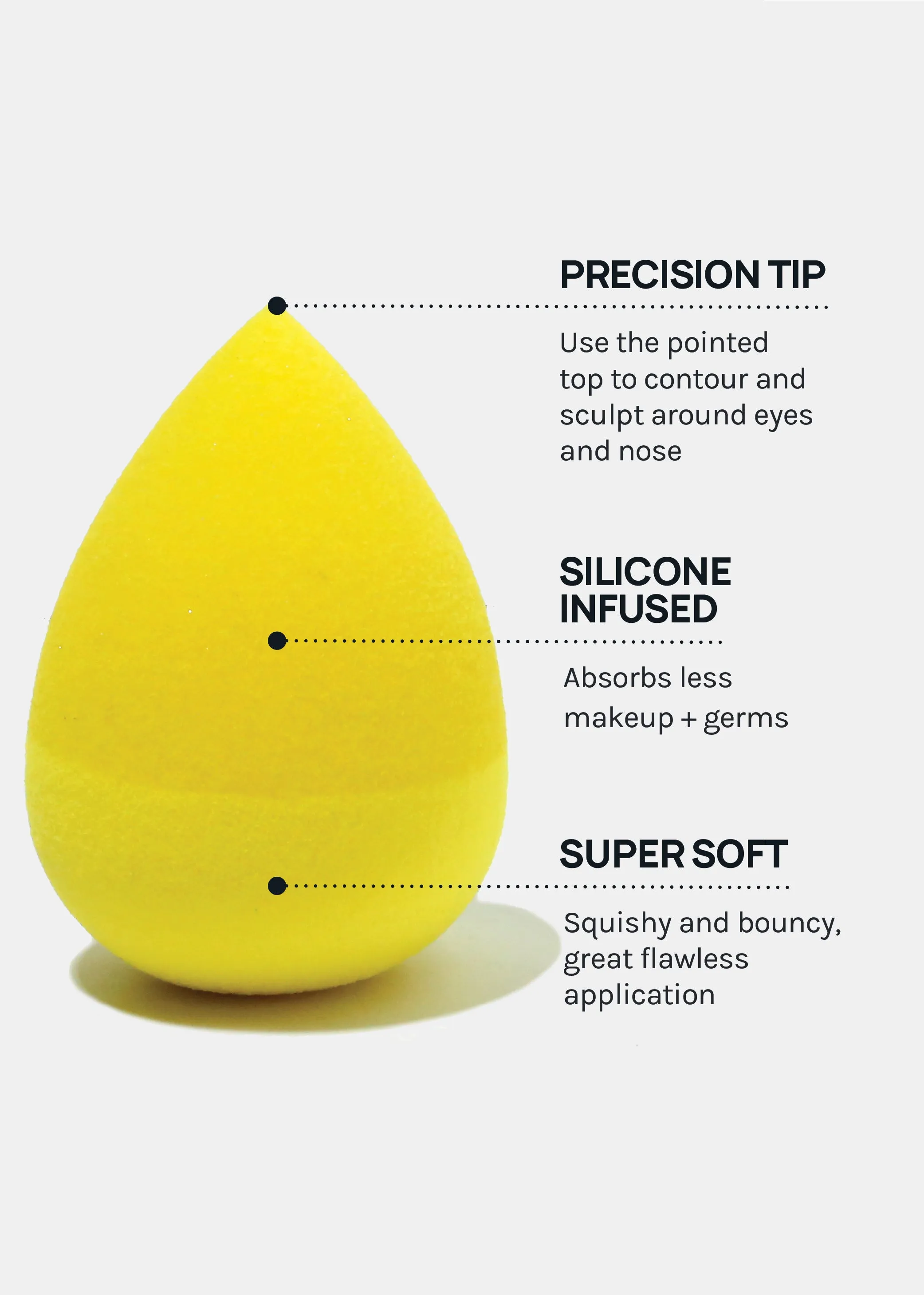 A  Sili Dip Blender Yellow Teardrop
