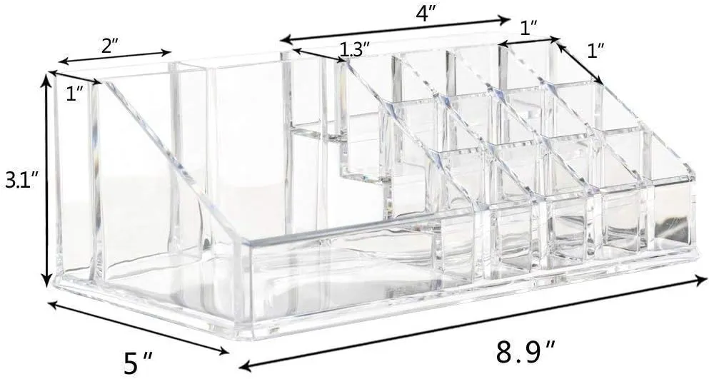 Acrylic Cosmetic Organizer 22.4*13*8cm | 16 Slots (organizer only)