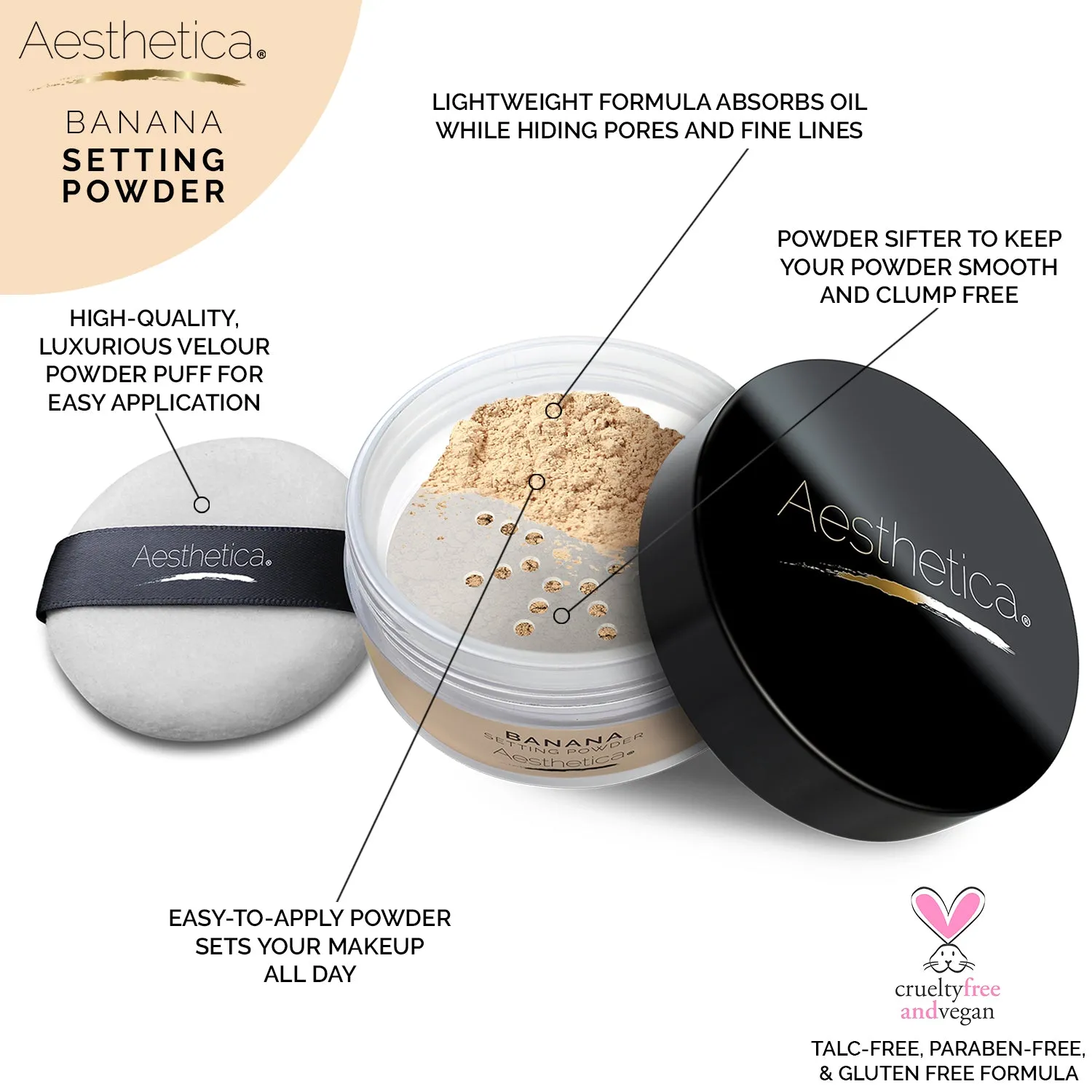 Aesthetica Loose Setting Powder (Banana)