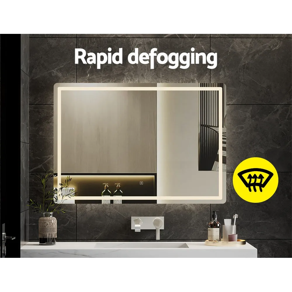 Anti-Fog LED Wall Mirror 100x70cm Waterproof, Embellir