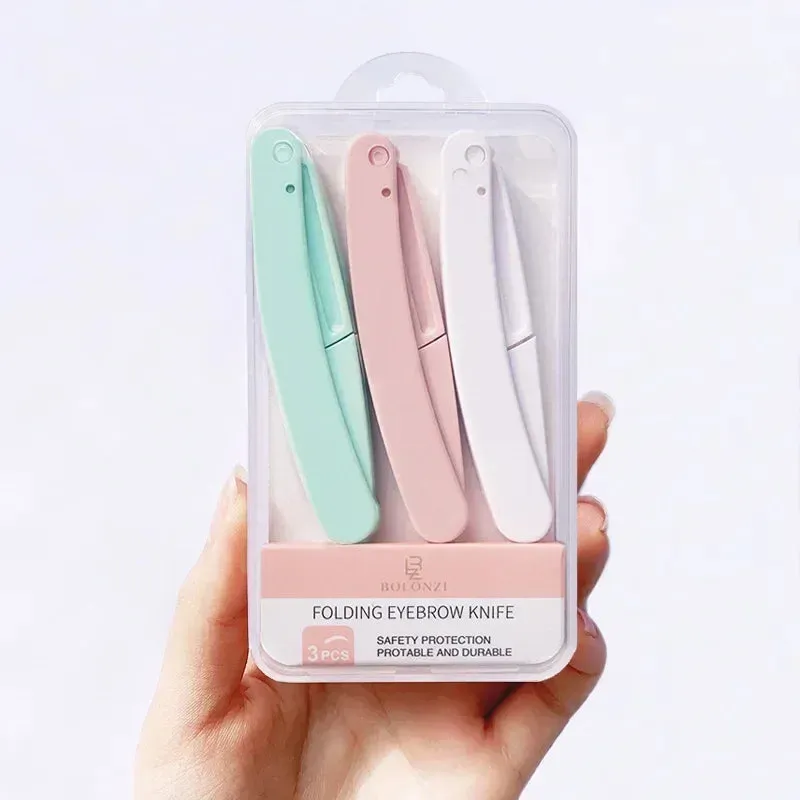Anti-Scratch Safe Folding Ladies Face Shaver Eyebrow Trimmer Blade Razor Women's Makeup Tools