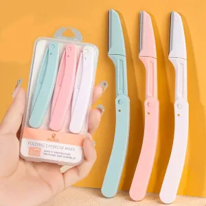 Anti-Scratch Safe Folding Ladies Face Shaver Eyebrow Trimmer Blade Razor Women's Makeup Tools