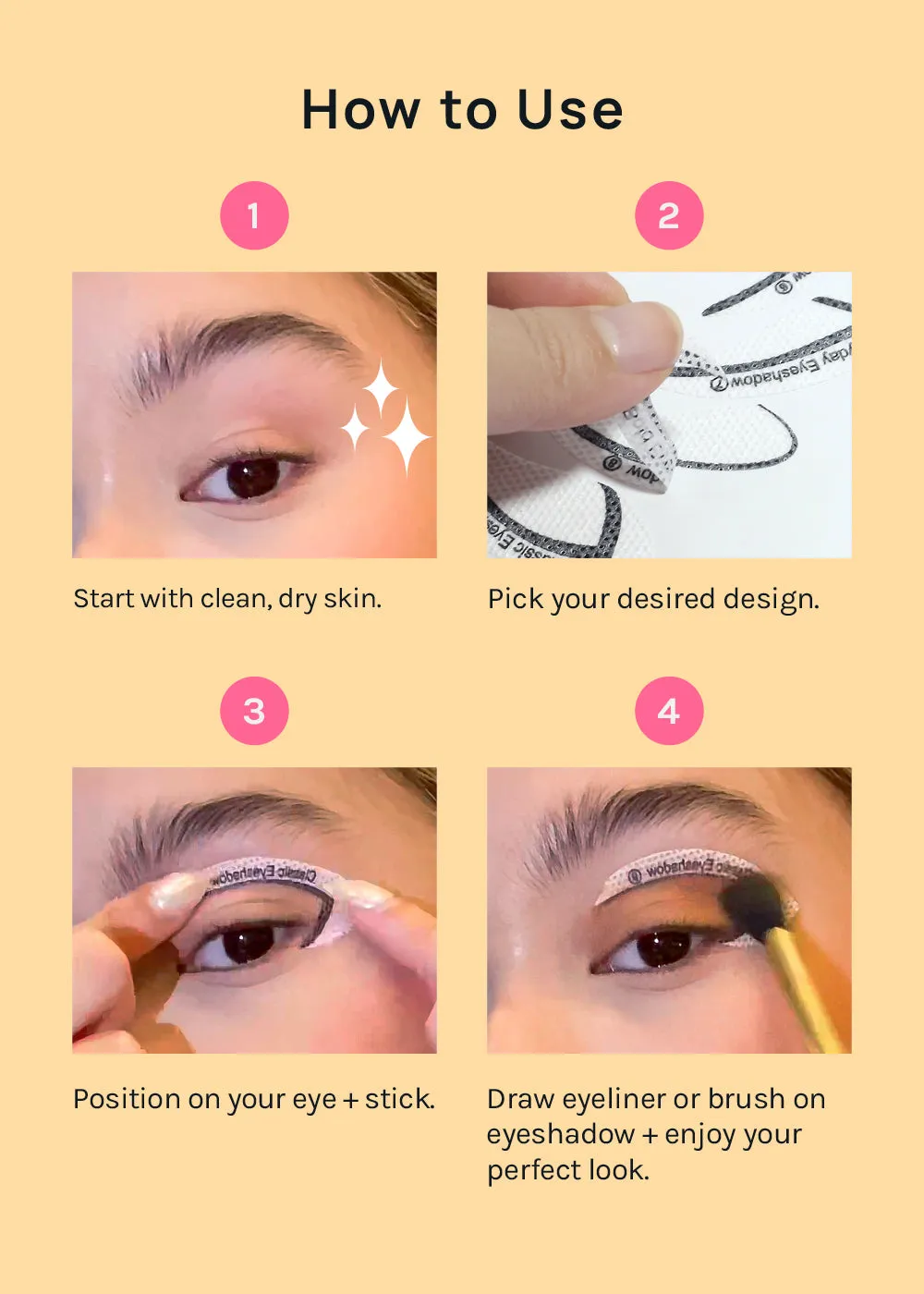 AOA Perfect Eyeliner   Eyeshadow Sticker Templates