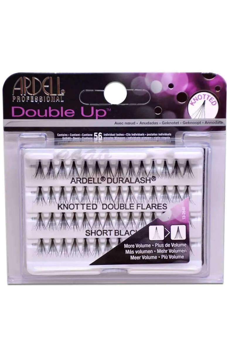 Ardell Double Up Individual Lashes - Knotted Double Flares Short Black