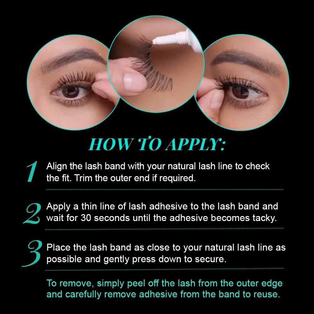 Ardell Natural Lashes False Eyelashes Scanties - Black, Lightweight, Reusable, Soft Lash Extensions for Everyday Wear, 4 Pack