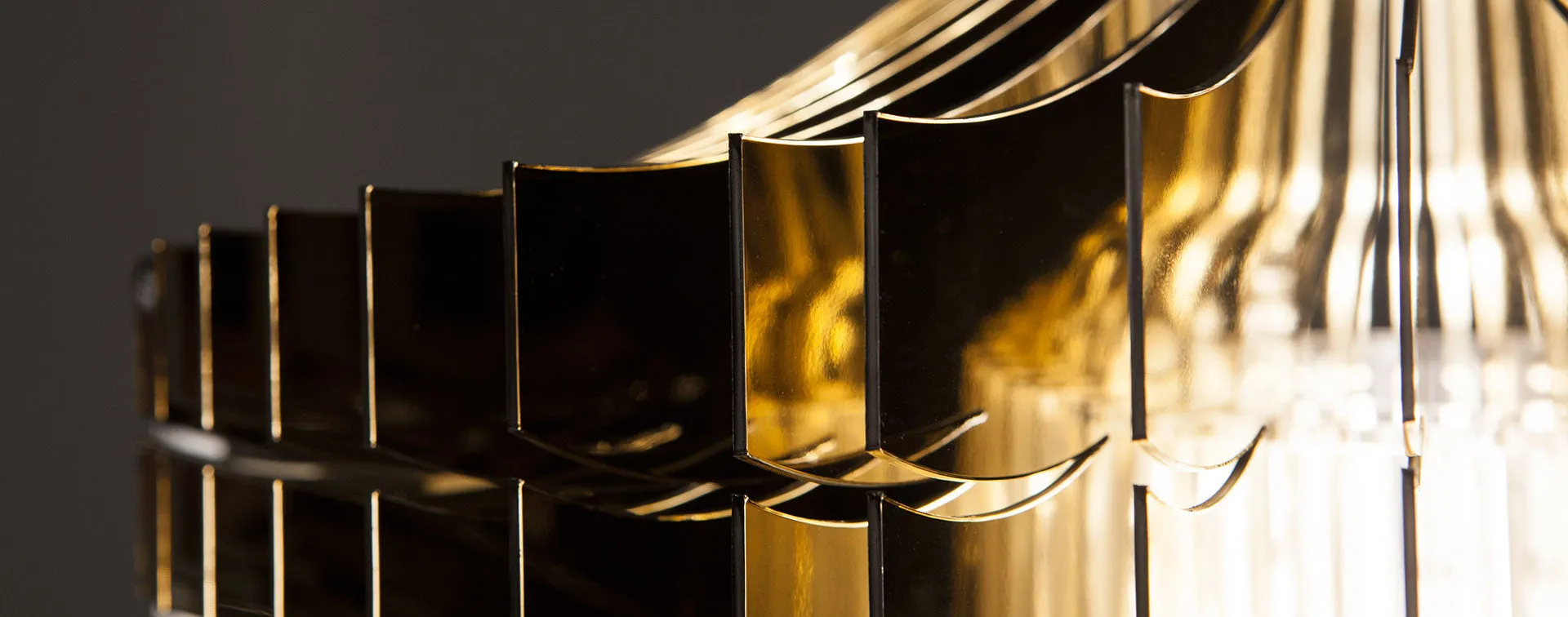Aria Gold Suspension Lamp by SLAMP.