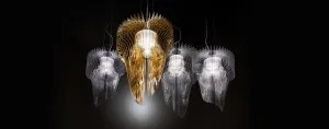 Aria Gold Suspension Lamp by SLAMP.
