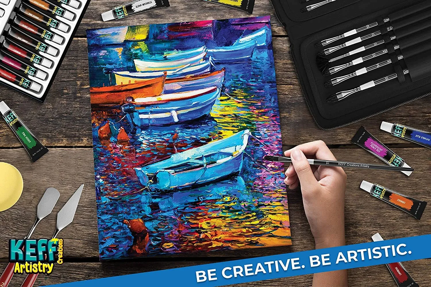 Artist Acrylic Paint Brush Bundle