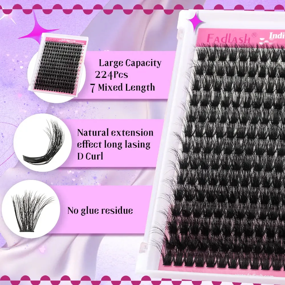 Astra 100D 3D Effect Fluffy Lash Clusters Beginner-Friendly Best at Home Lash Extensions