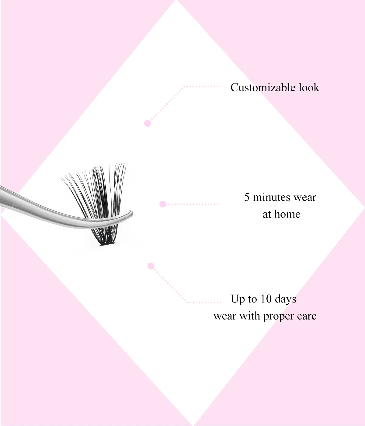 Auroras 30D 40D Individual Cluster Lash Extensions Cruelty-Free