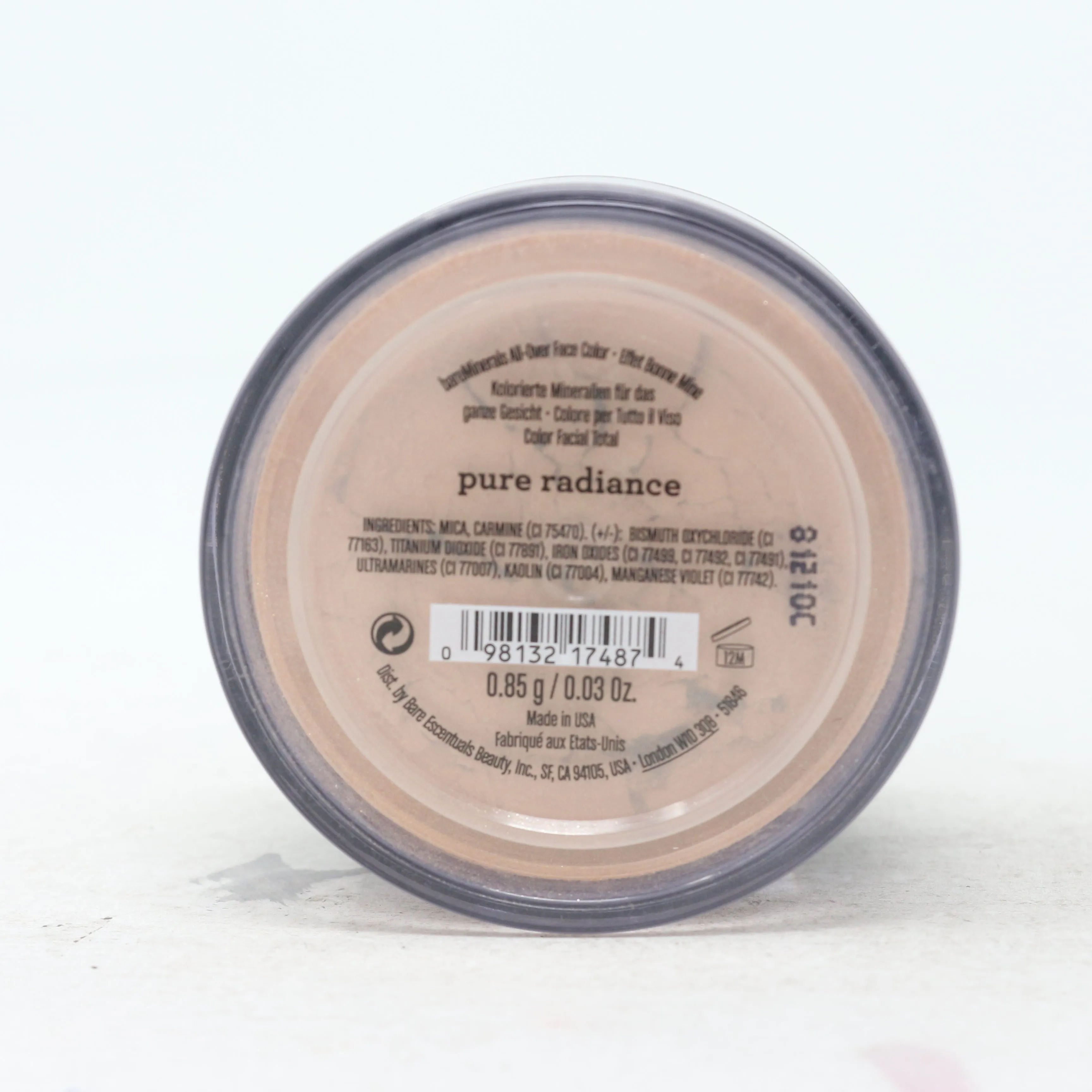 bareMinerals All Over Face Loose Highlighter Powder 0.03oz Pure Radiance New