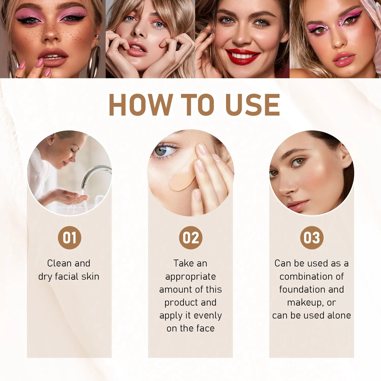BB Blur Tinted Moisturizer SPF 30, BB Cream Tinted Moisturizer with Broad Spectrum SPF, Full Coverage Light-Medium Skin Color Hydrating & Smoothing (Natural, 1pc)