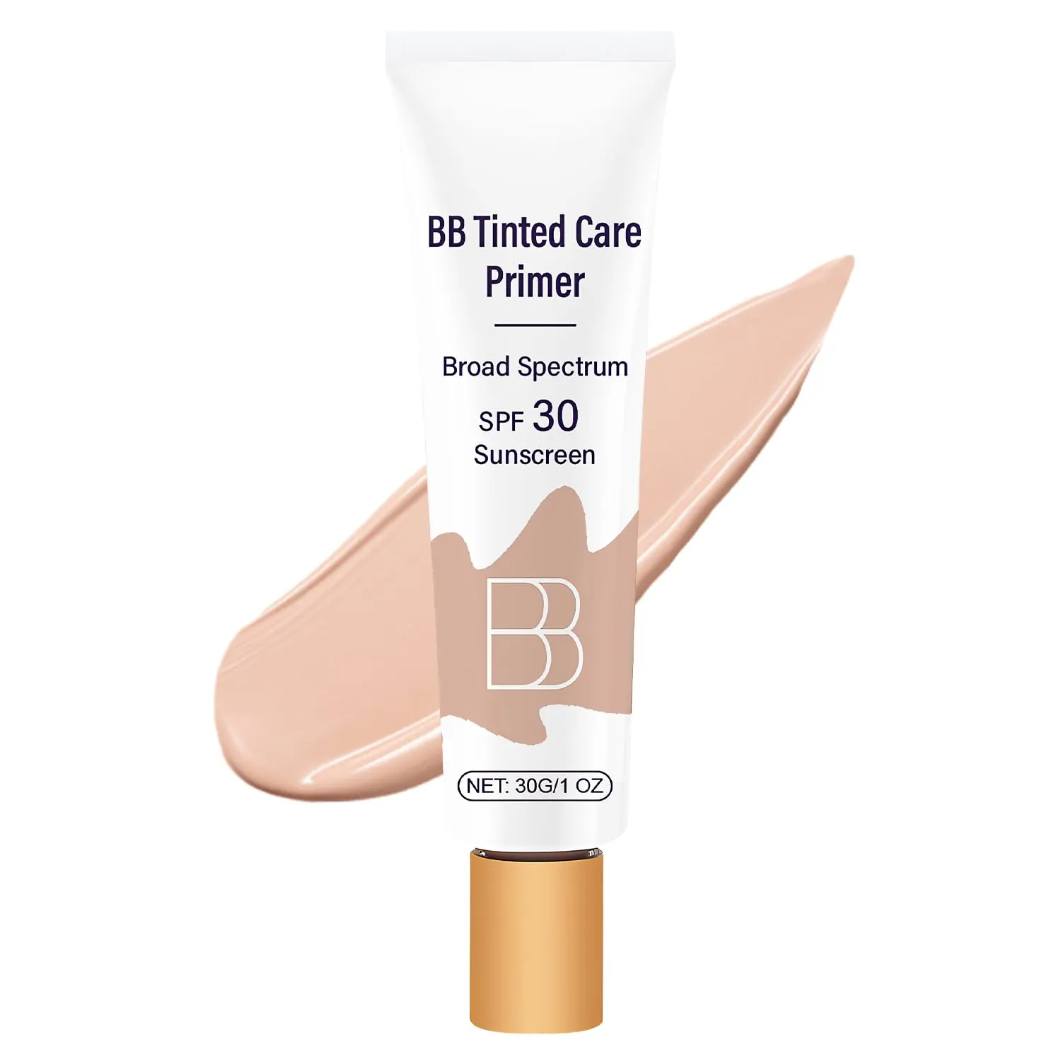 BB Blur Tinted Moisturizer SPF 30, BB Cream Tinted Moisturizer with Broad Spectrum SPF, Full Coverage Light-Medium Skin Color Hydrating & Smoothing (Natural, 1pc)