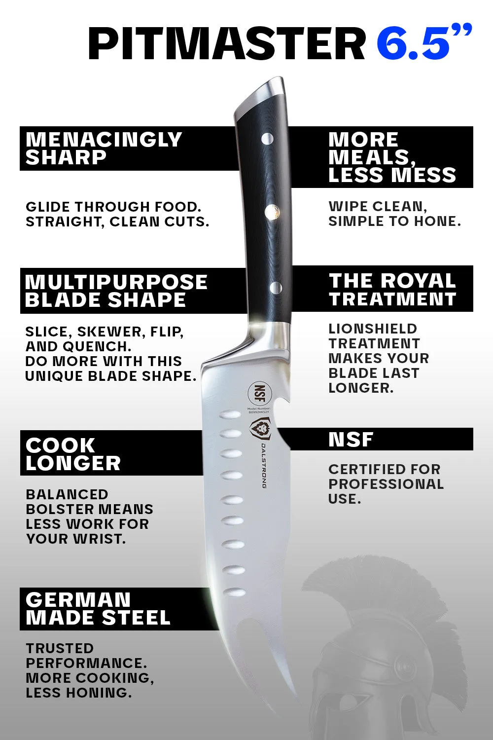 BBQ Pitmaster & Meat Knife 6.5" | Gladiator Series | NSF Certified | Dalstrong ©