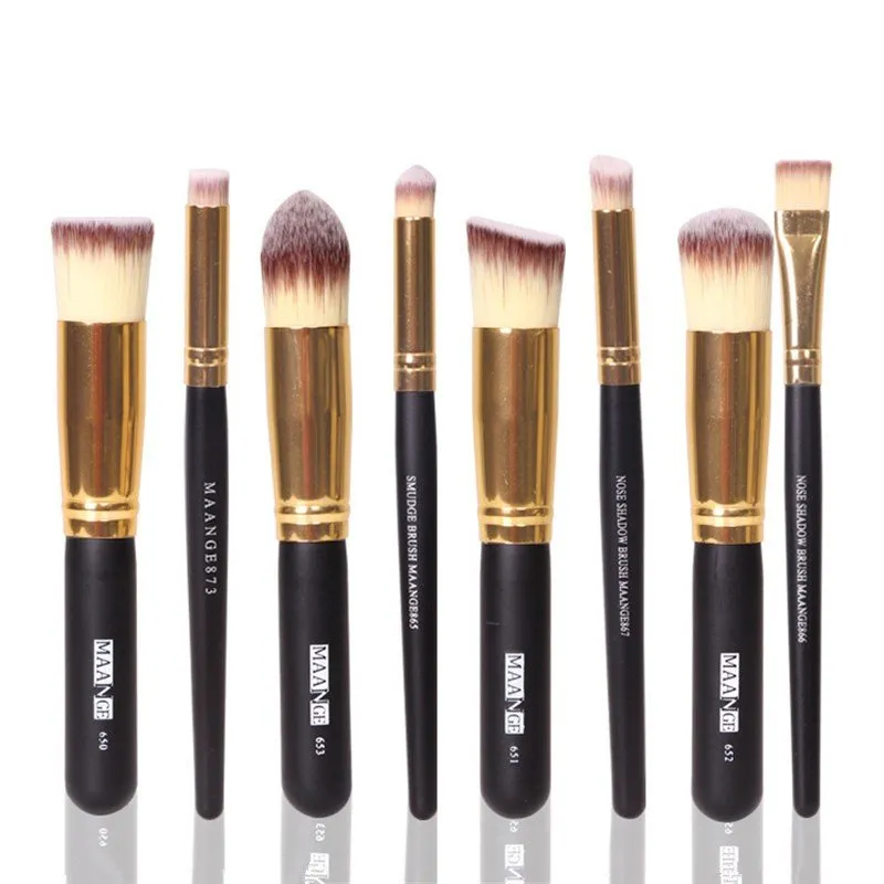 Beauty Cosmetics Foundation Powder Eyeshadow Brush Kit 8Pcs