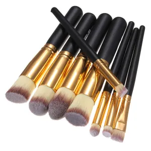 Beauty Cosmetics Foundation Powder Eyeshadow Brush Kit 8Pcs
