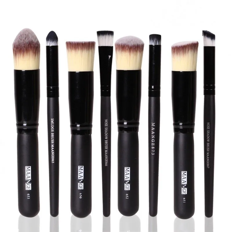 Beauty Cosmetics Foundation Powder Eyeshadow Brush Kit 8Pcs