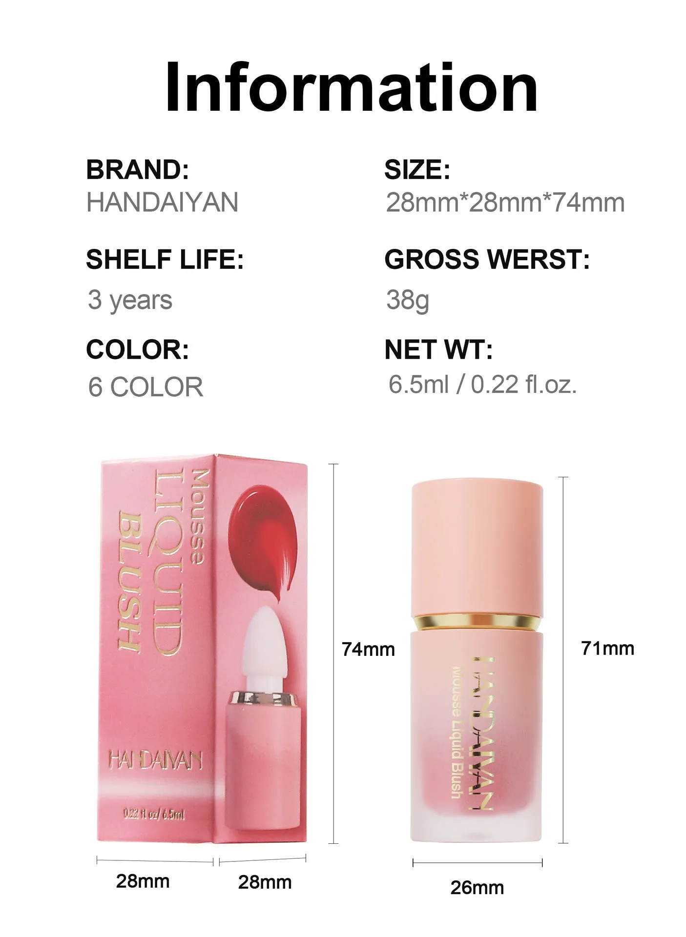 Best-Selling Natural Contour Matte Liquid Blush for Easy Application