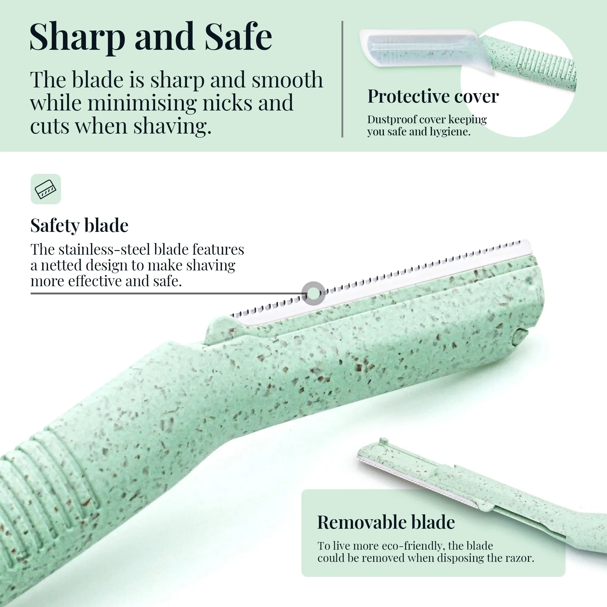 biodegradable eyebrow razor