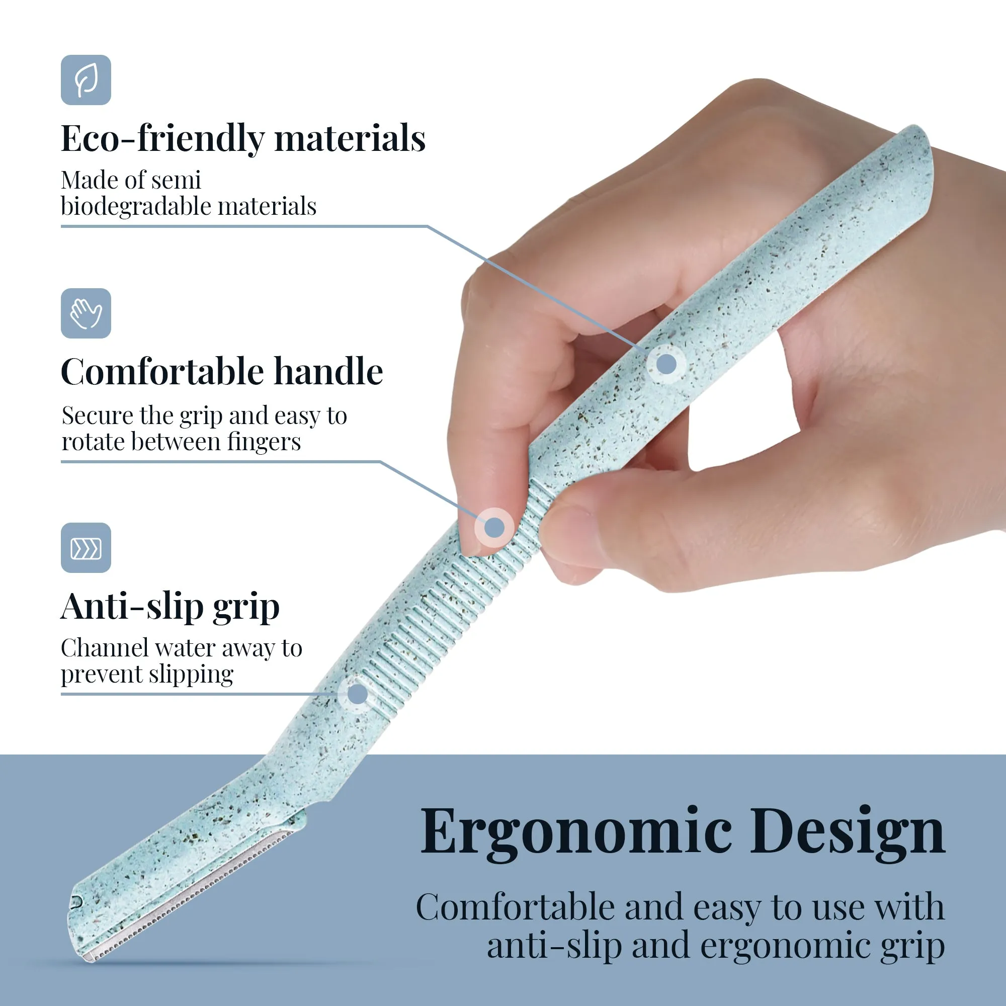 biodegradable eyebrow razor