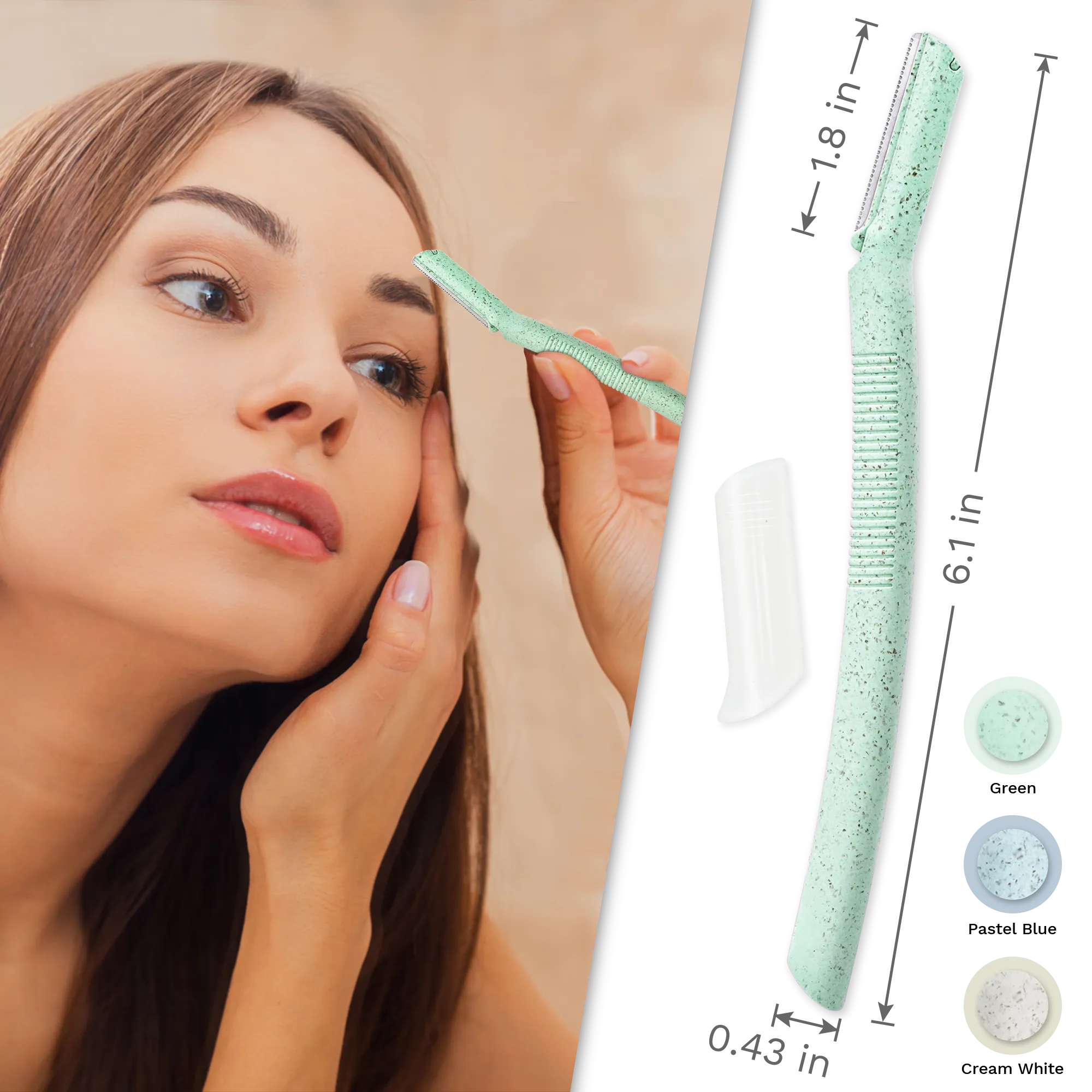biodegradable eyebrow razor