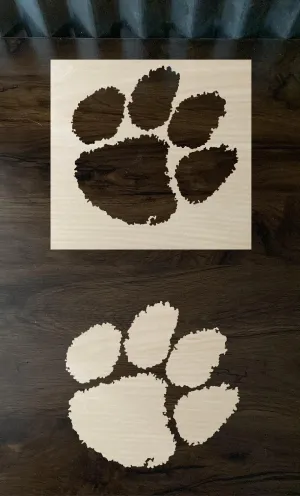 Bleach Stencil Tiger Paw Stencil You Pick the Size!