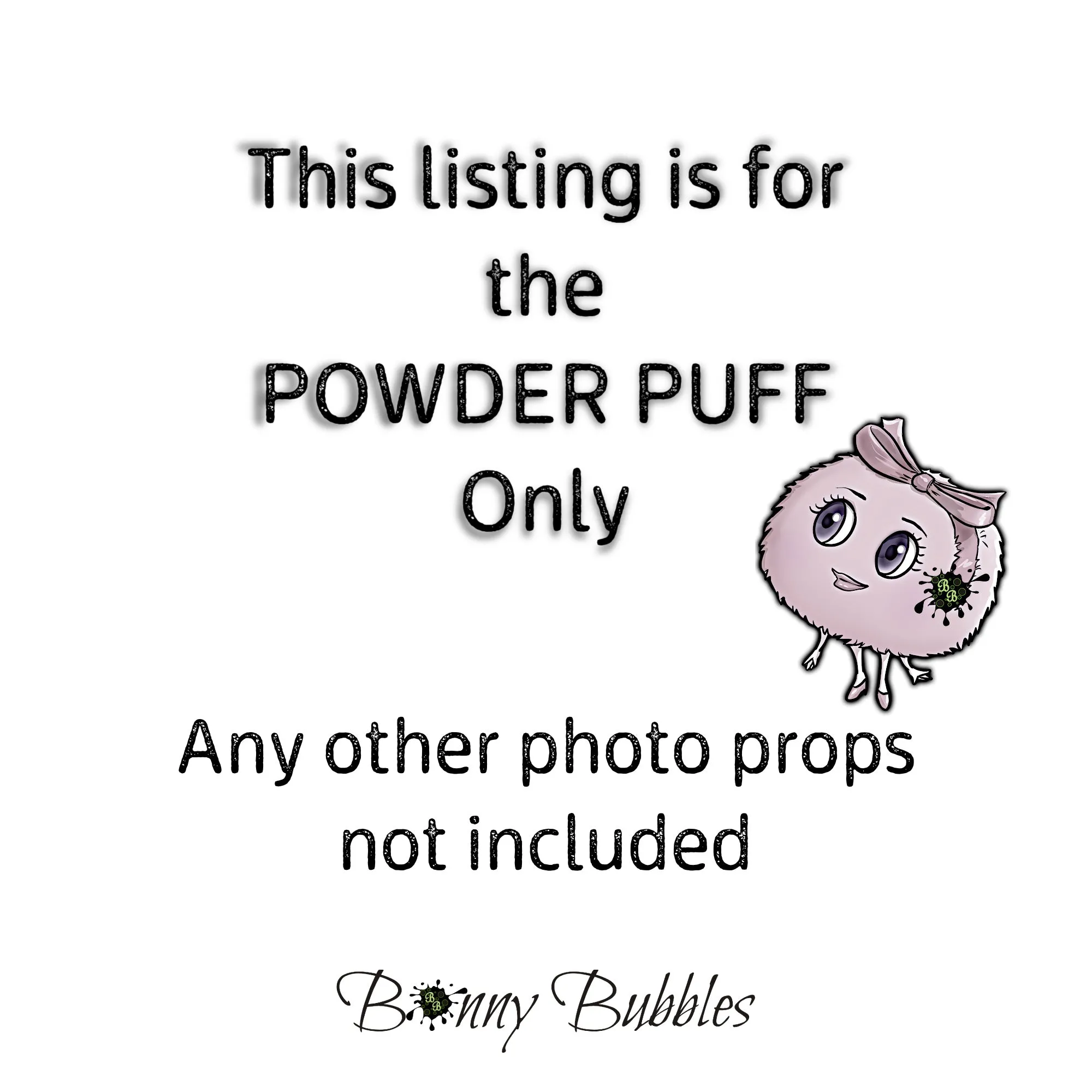 Body Powder Puff - frosted beige, 5 inch