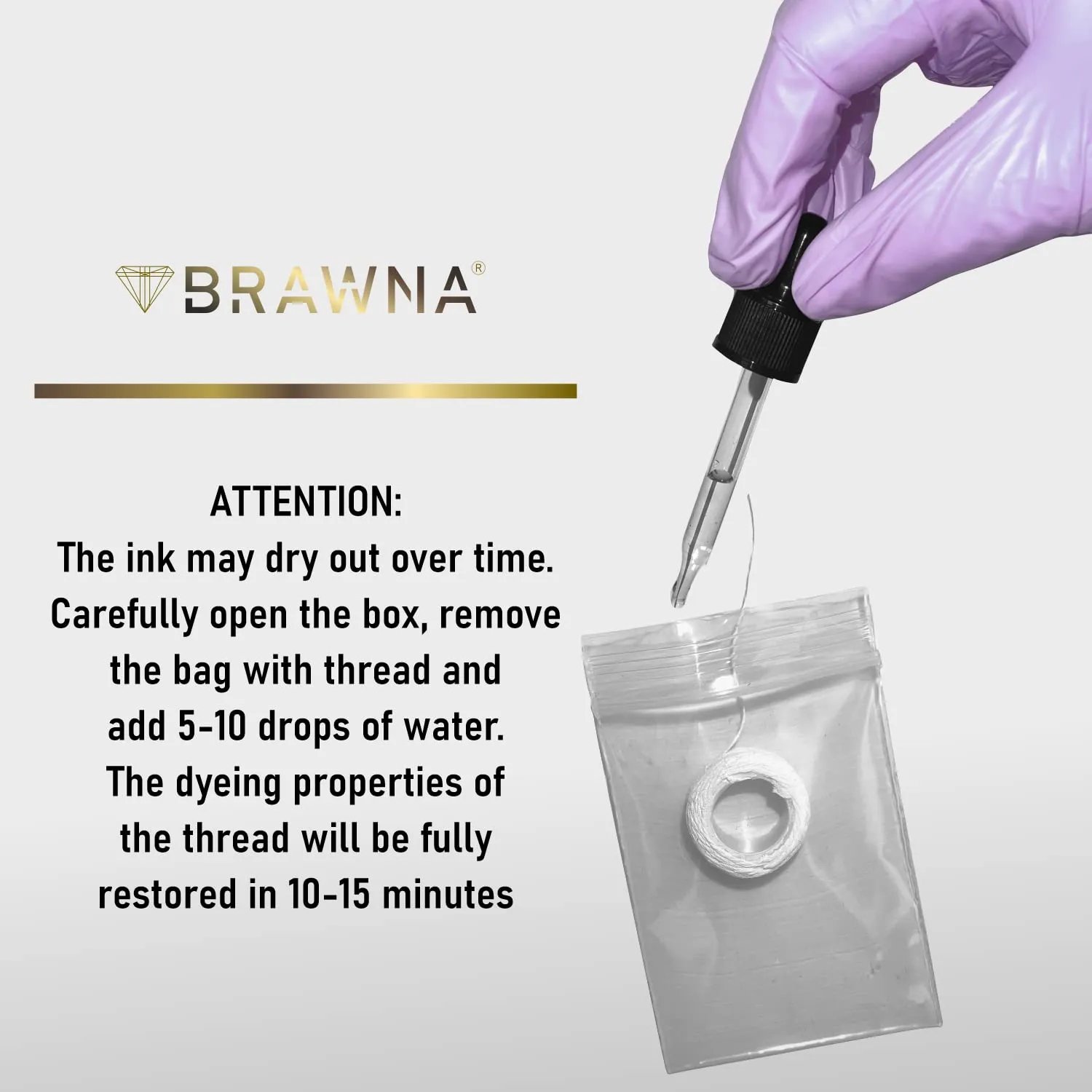 Brawna - Black and White Eyebrow Mapping String for Brows and Lips Measuring - 4 Pck