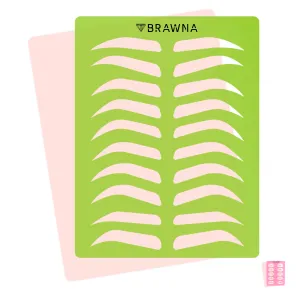 Brawna - Eyebrow Practice Stencil with PMU Practice Skin