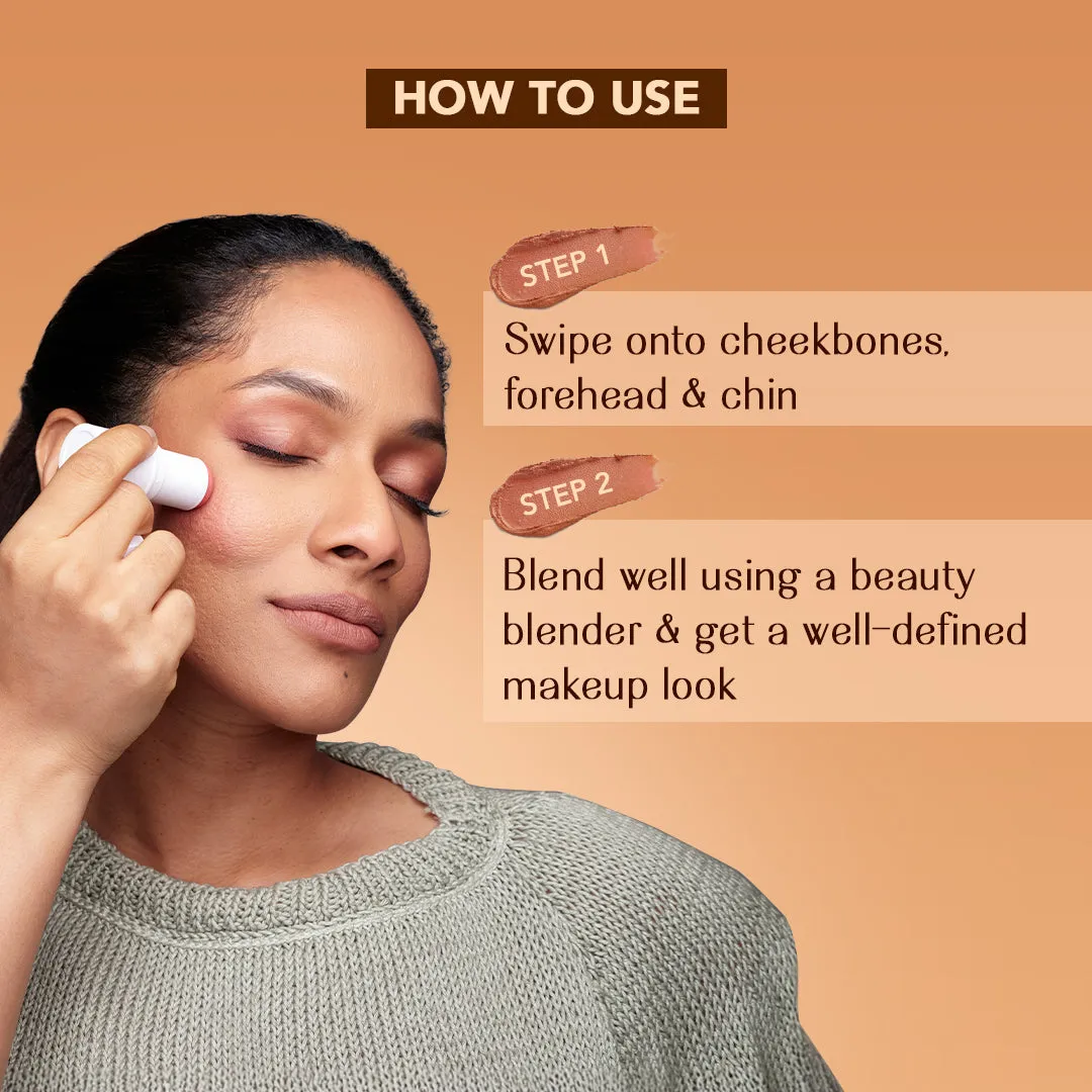 BurPee - Mini Masaba Bronzer Makeup Stick (Coffee Brown) To Contour & Sculpt