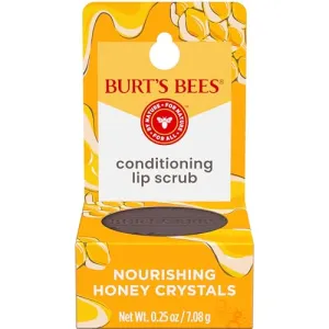 Burt's Bees Conditioning Honey Lip Scrub, Exfoliates & Conditions Dry Lips, with Honey Crystals, Use with Overnight Intense Lip Treatment, Natural Origin Lip Care, 0.25 oz.