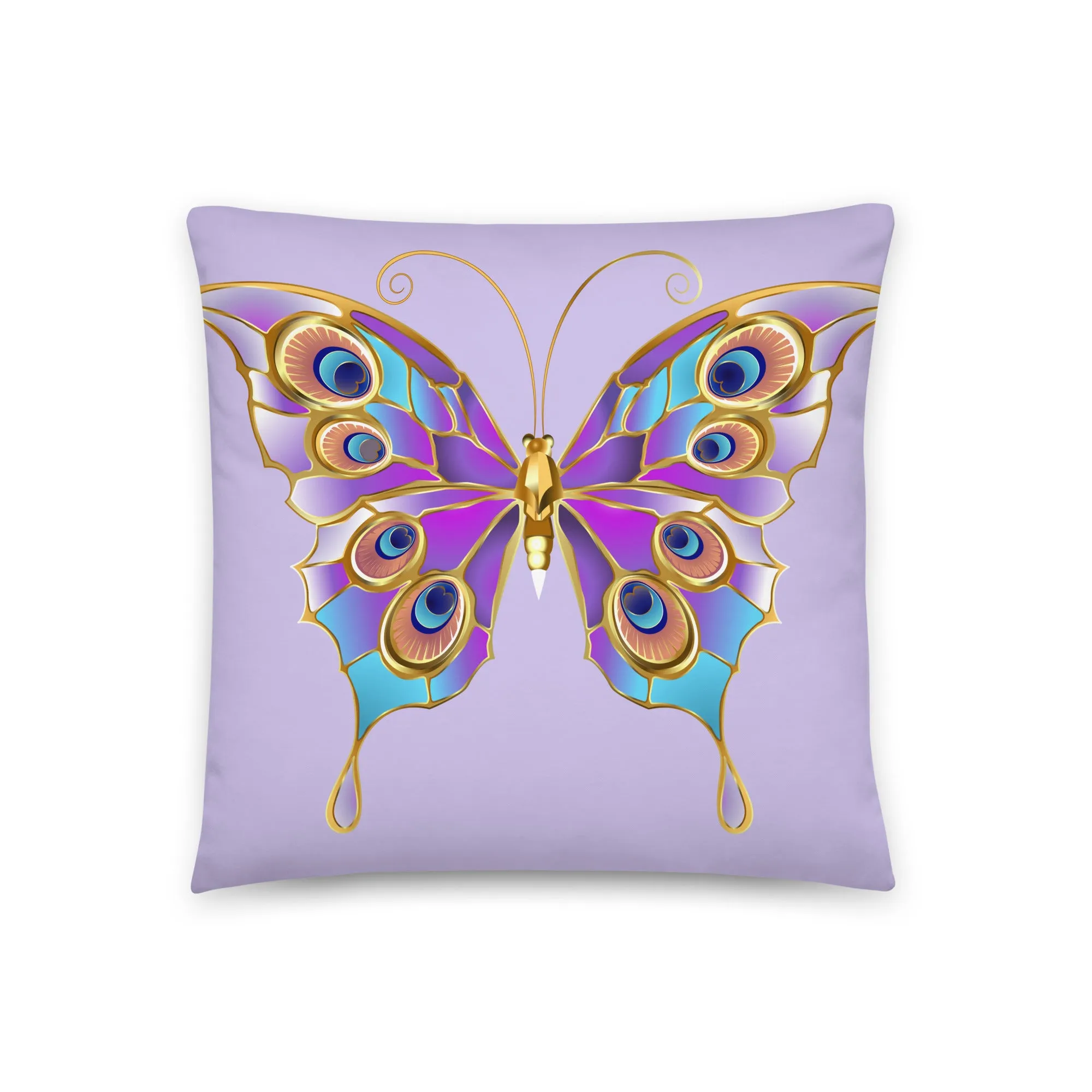 Butterfly design purple cushion cover, lioness-love