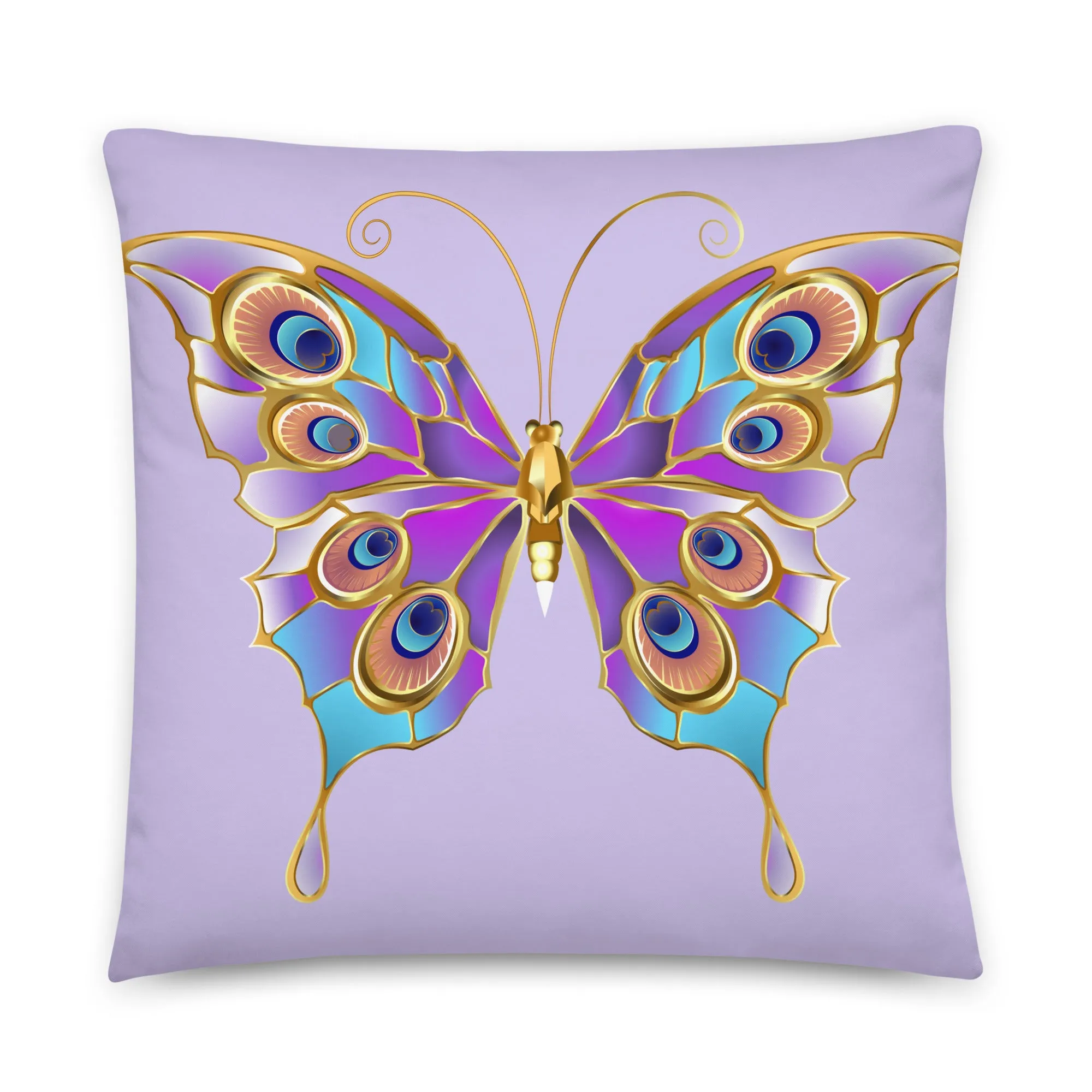 Butterfly design purple cushion cover, lioness-love