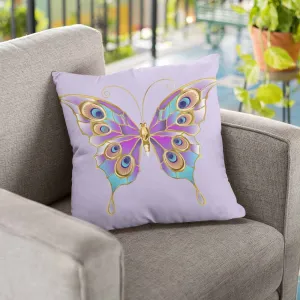 Butterfly design purple cushion cover, lioness-love