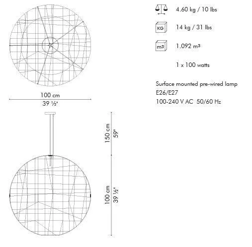 C U C ME HANGING LAMP (ROUND LARGE)