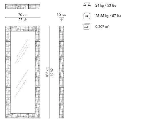 C U C ME MIRROR (RECTANGULAR)