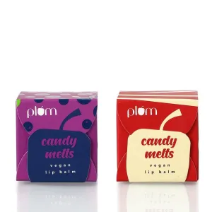 Candy Melts Lip Loves - Pack of 2 Lip Balms | Red Velvet Love   Berry Feast