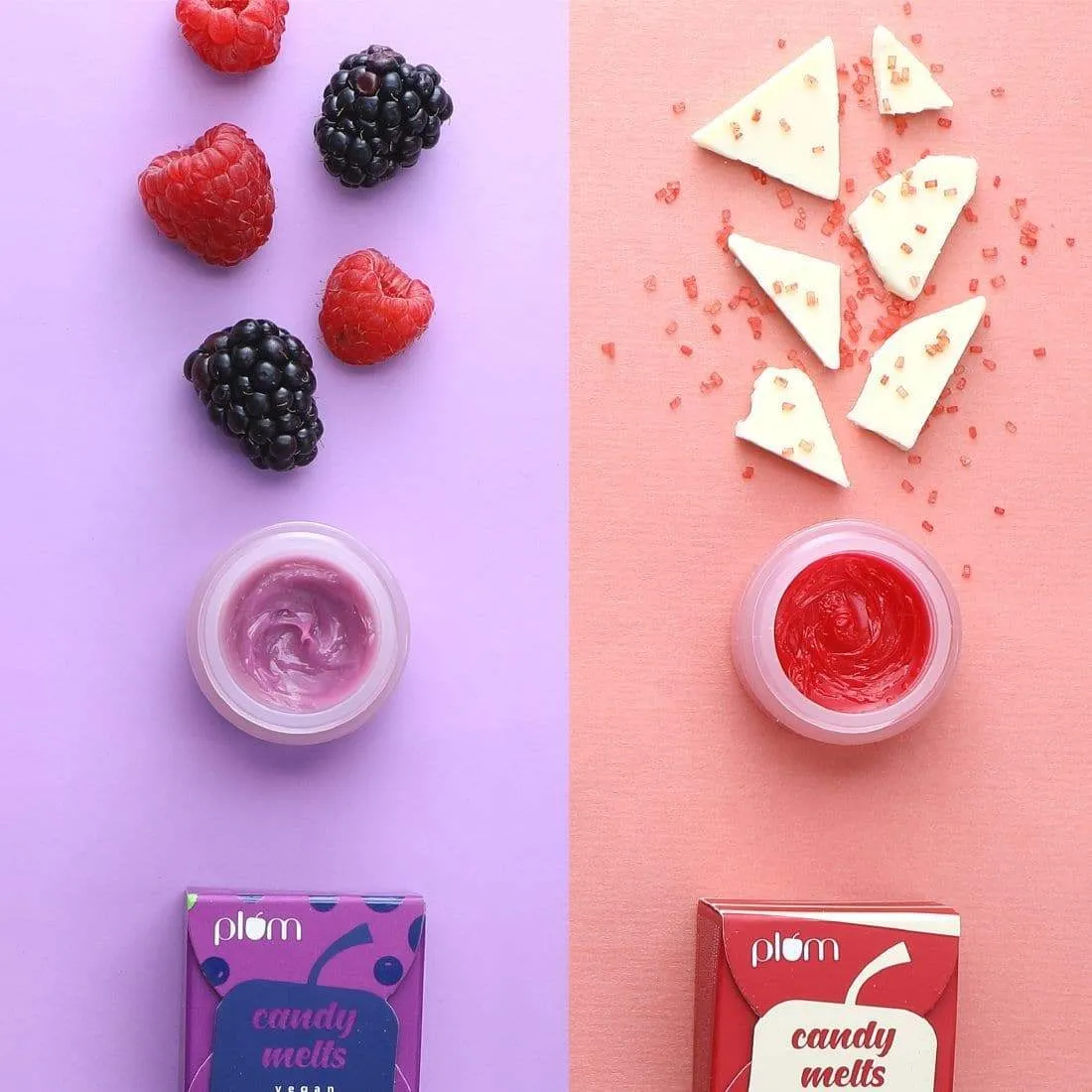 Candy Melts Lip Loves - Pack of 2 Lip Balms | Red Velvet Love   Berry Feast