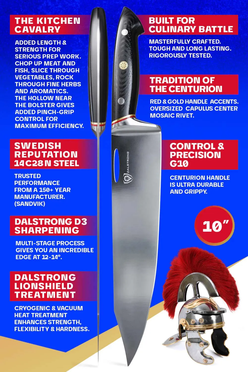 Chef Knife 10" | Centurion Series | Dalstrong ©