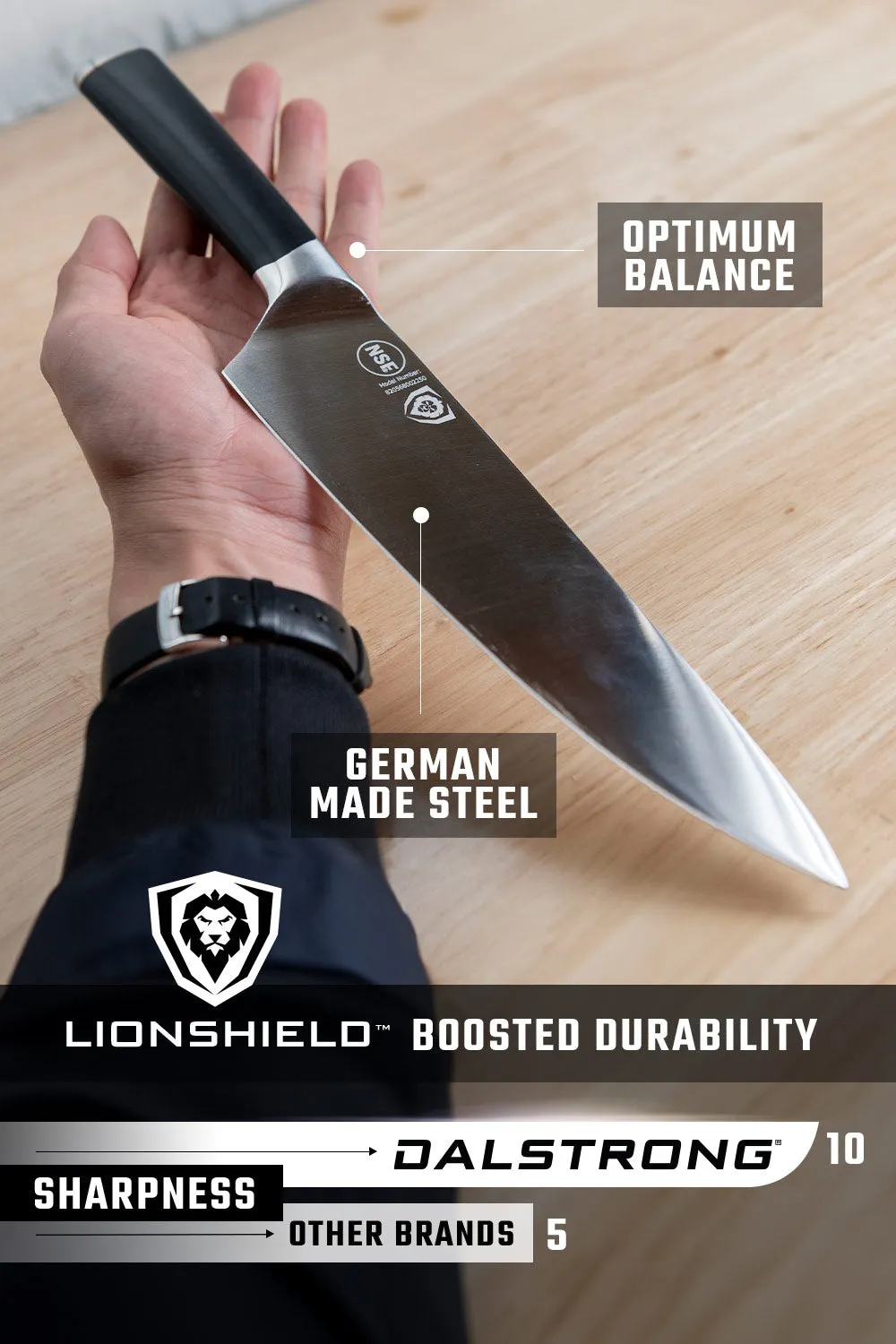 Chef's Knife 8" | Vanquish Series | NSF Certified | Dalstrong ©
