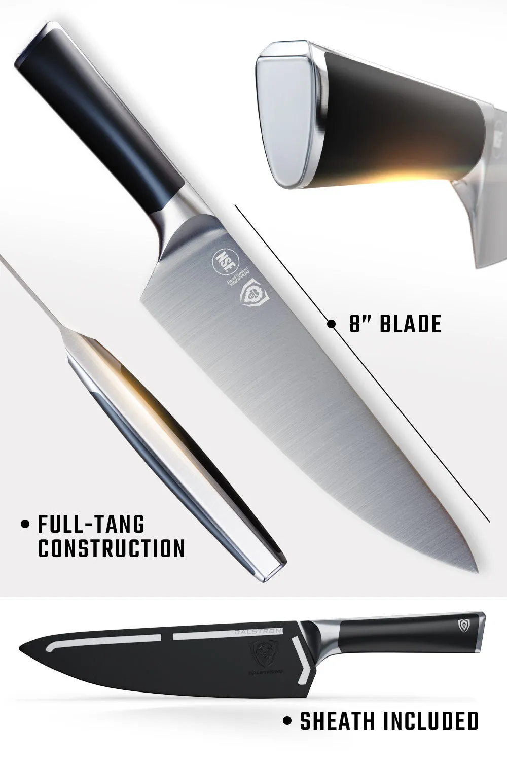 Chef's Knife 8" | Vanquish Series | NSF Certified | Dalstrong ©