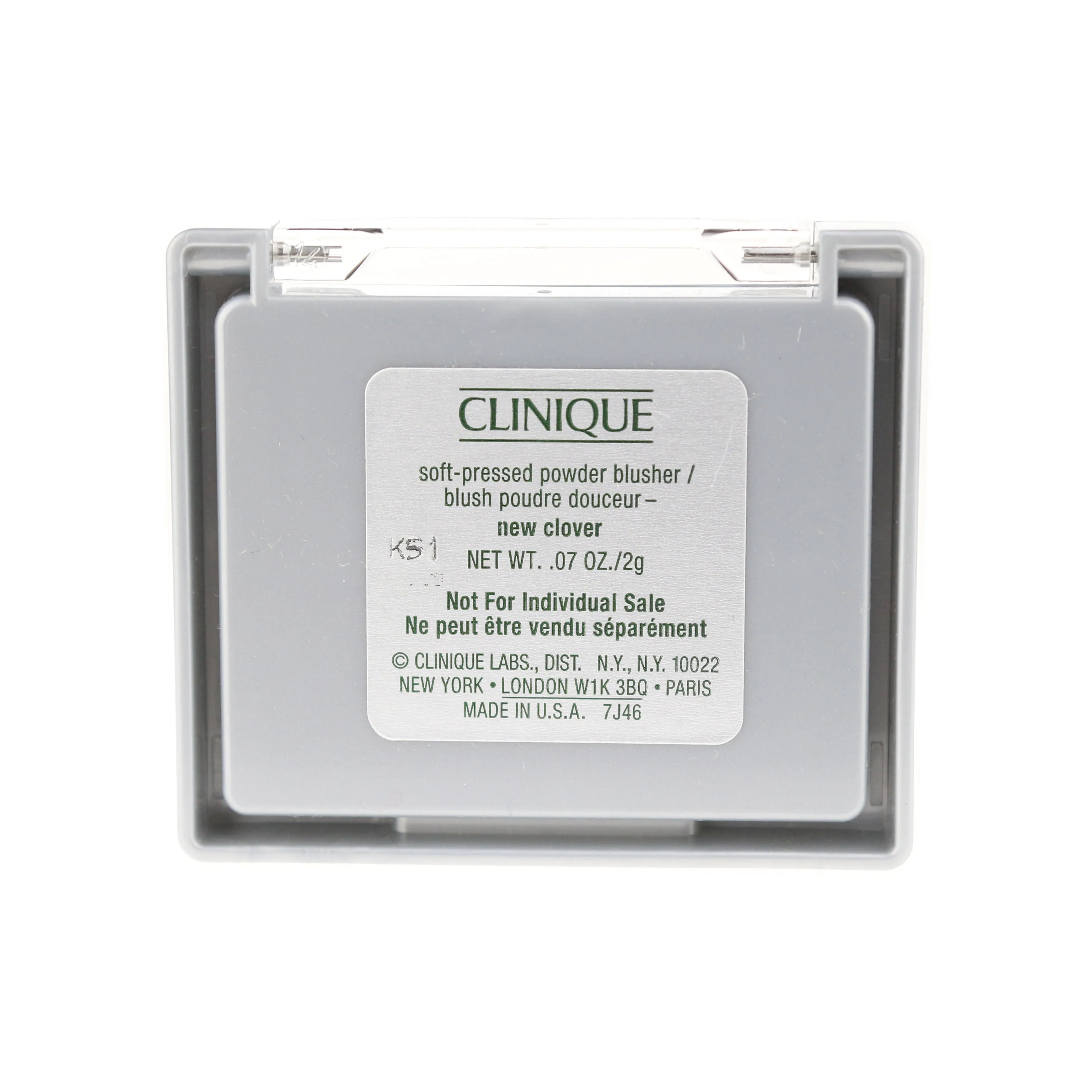 Clinique Soft-Pressed Powder Blusher 'New Clover' 0.07Oz/2ml New Unboxed