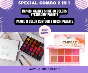 (Combo of 2) Imagic Galaxy Shine 30 Colors Eyeshadow Palette   IMAGIC 8 COLOR CONTOUR & BLUSH PALETTE