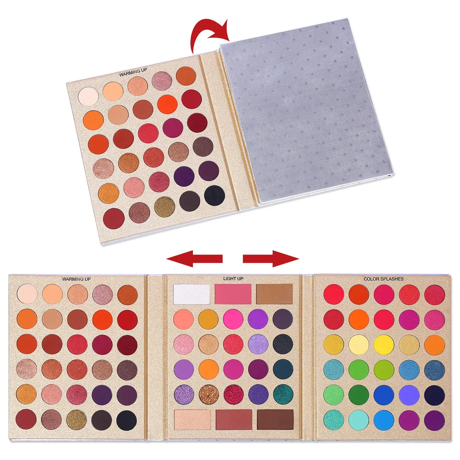 (Combo of 2) UCANBE Pretty All Set Eyeshadow   DeLanci Lip Palette