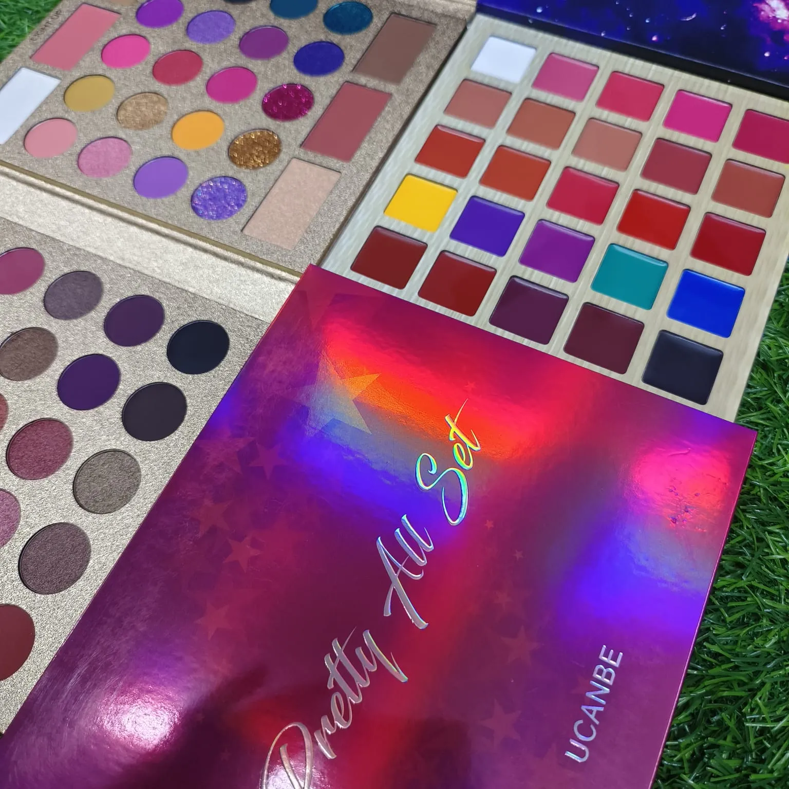 (Combo of 2) UCANBE Pretty All Set Eyeshadow   DeLanci Lip Palette
