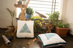 Cushion Cover Handblock Print-Gulmohar Galore